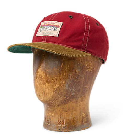RRL- Oil Cloth/Cotton Corduroy "Double RL and Company" Logo Sportsman Hat