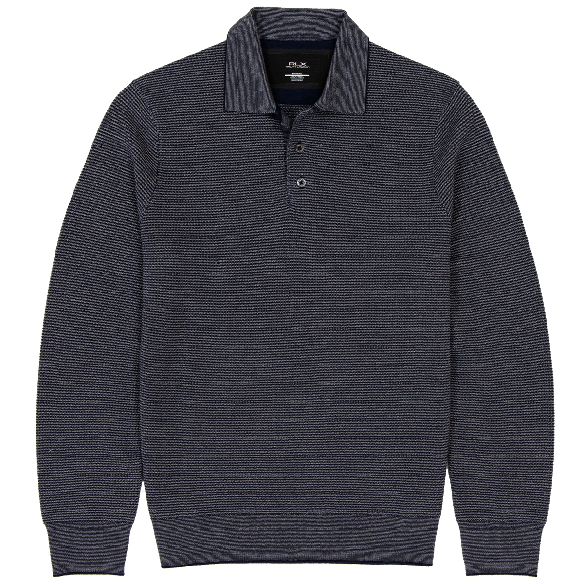 RLX- LS Merino Coolmax Striped Polo Sweater