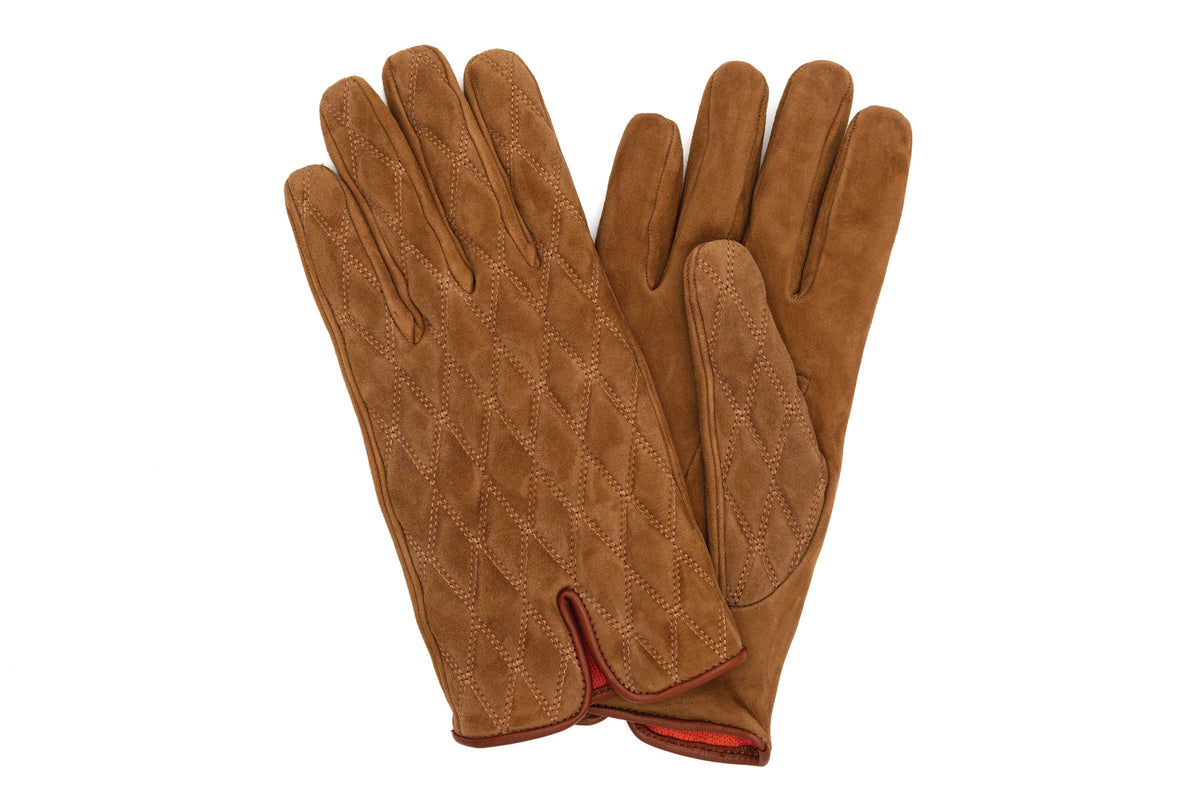 Martin Dingman - Quilted Italian Lamb Suede Gloves