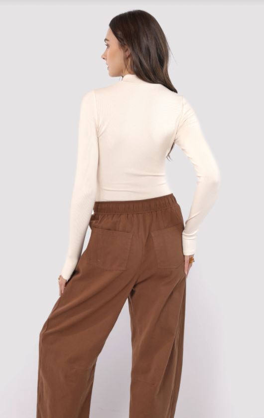 Sadie & Sage - Ronan Mock Neck Top w/ Thumbhole