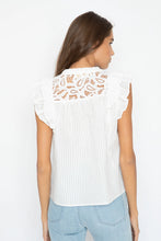 Load image into Gallery viewer, Model wearing Caballero - Alie Top in White - back.

