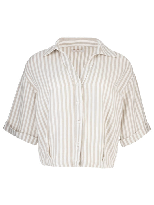 KUT From The Kloth - Donna Top w/Front & Back Pleat, Rolled Up Sleeve