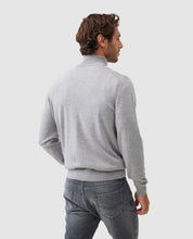 Load image into Gallery viewer, Model wearing Rodd &amp; Gunn - Calderwell Knit in Smoke - back.
