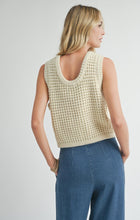 Load image into Gallery viewer, Model wearing Sadie &amp; Sage Elsie Sweater Tank in Ivory - back.
