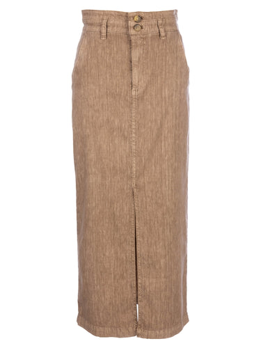 Kut from the Kloth - Freida Front Slit Skirt in wood.