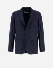 Load image into Gallery viewer, Herno Men&#39;s Single Breasted Blazer in Blue Navy.
