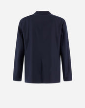 Load image into Gallery viewer, Herno Men&#39;s Single Breasted Blazer in Blue Navy - back.
