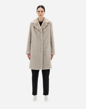 Load image into Gallery viewer, Model wearing Herno - Faux Fur Long Coat in Chantilly.
