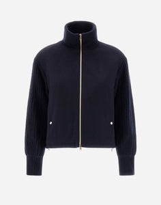 Herno Women's Bomber Jacket in Cashmere in Dark blue.