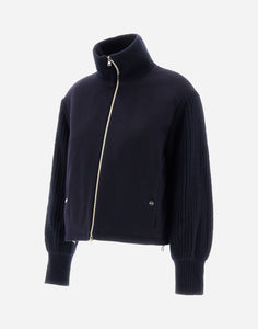 Herno Women's Bomber Jacket in Cashmere in Dark blue.