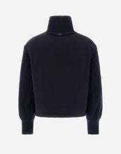 Load image into Gallery viewer, Herno Women&#39;s Bomber Jacket in Cashmere in Dark blue.
