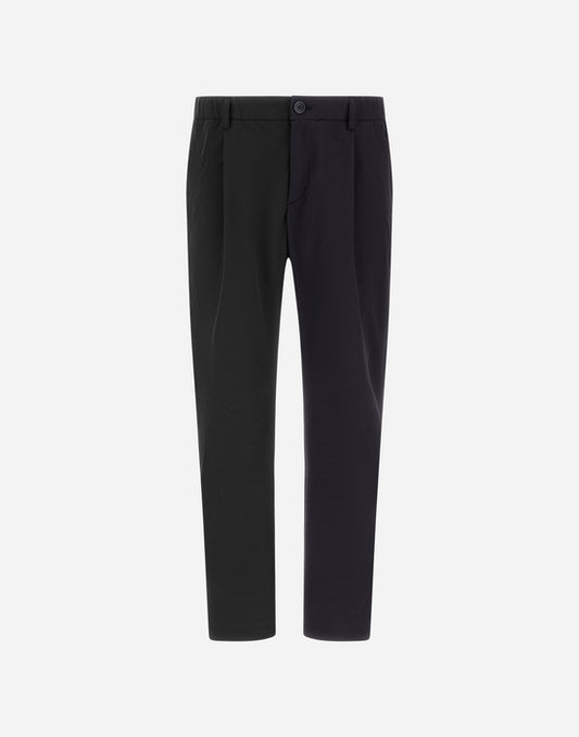 Herno - Men's Seersucker Trouser in Blu Navy.