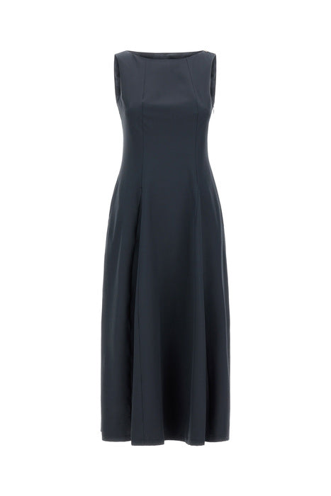 Herno - Structured Satin Dress in Navy