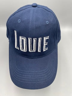 LOUIE Logo Baseball Cap in Navy.