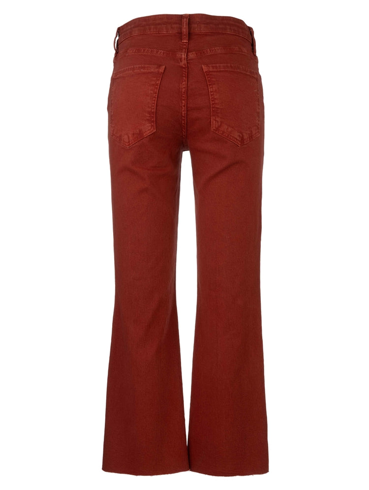 Kut From The Kloth - Kelsey High Rise Ankle Flare w/ Raw Hem in Paprika - back.