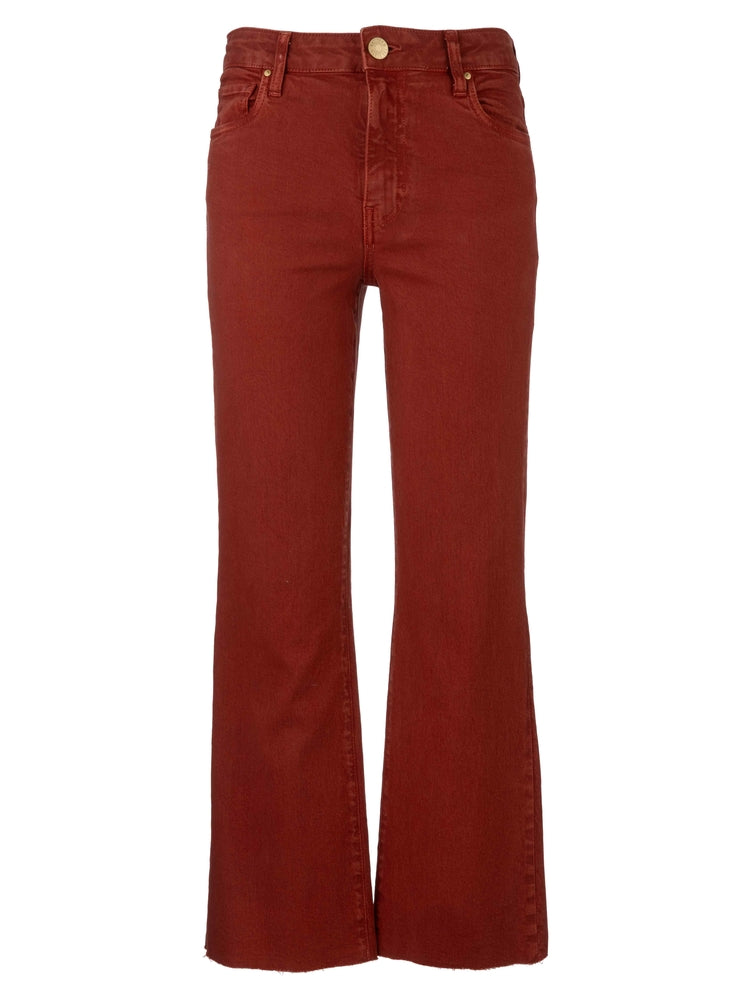 Kut From The Kloth - Kelsey High Rise Ankle Flare w/ Raw Hem in Paprika.