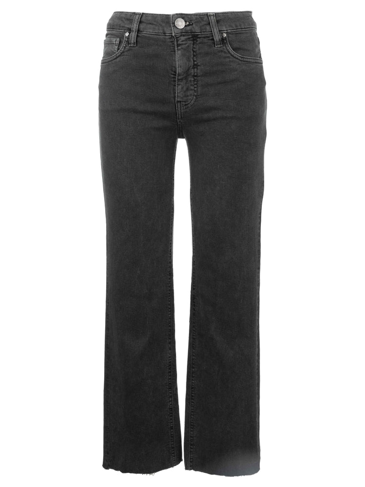 Kut From The Kloth - Kelsey High Rise Fab Ab Ankle Flare Inset Leg in Pewter Green.