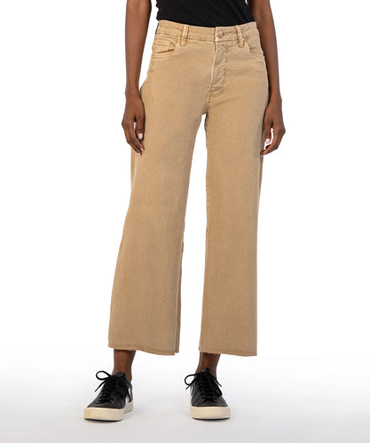 Kut From The Kloth - Meg High Rise Fab AB Ankle Wide Leg KG1516ME9 in Toast.