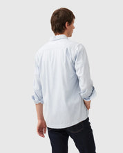 Load image into Gallery viewer, Model wearing Rodd &amp; Gunn - Barrhill Sports Fit Shirt in Dusk - back.
