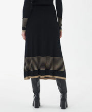 Load image into Gallery viewer, Model wearing Barbour Marlene Midi Knit Skirt in Black.
