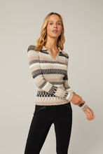 Load image into Gallery viewer, Model wearing Alp N Rock - Luisa II Polo Sweater in Stone.
