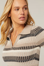 Load image into Gallery viewer, Model wearing Alp N Rock - Luisa II Polo Sweater in Stone.
