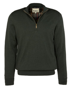 Barbour Gamlin Half Zip Sweater Olive.