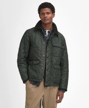 Load image into Gallery viewer, Model wearing Barbour Hornby Quilted Jacket in Sage.
