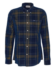 Load image into Gallery viewer, Barbour Southfield Tailored Checked Cord Shirt in Inky Blue.
