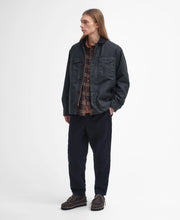 Load image into Gallery viewer, Model wearing Barbour Wax Deck Jacket in Sage.
