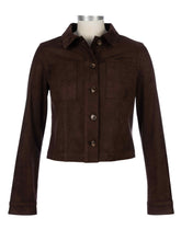 Load image into Gallery viewer, Kut from the Kloth - Matilda Crop Trucker Jacket in Chocolate.
