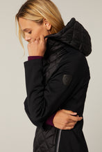 Load image into Gallery viewer, Model wearing Alp N Rock - Meadow Hybrid Hoodie Jacket in Black.
