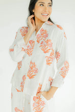 Load image into Gallery viewer, Model wearing Victoria Dunn - Millie Blouse in Emberglow.
