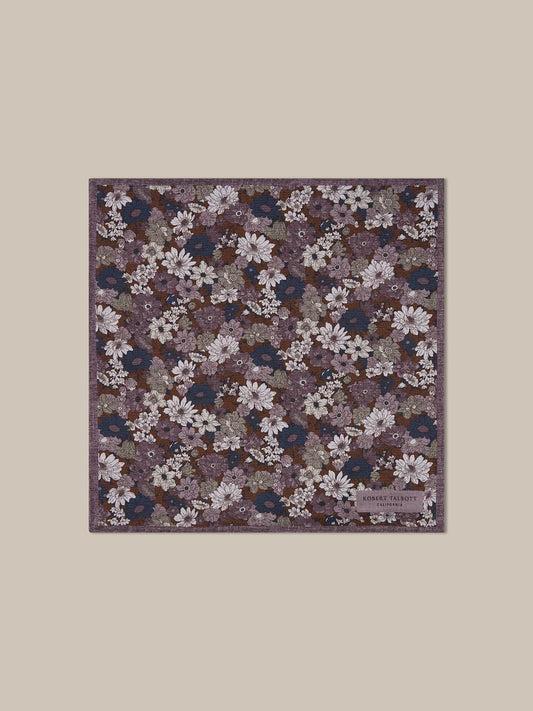Robert Talbott - Collins Floral Double Print Pocket Square