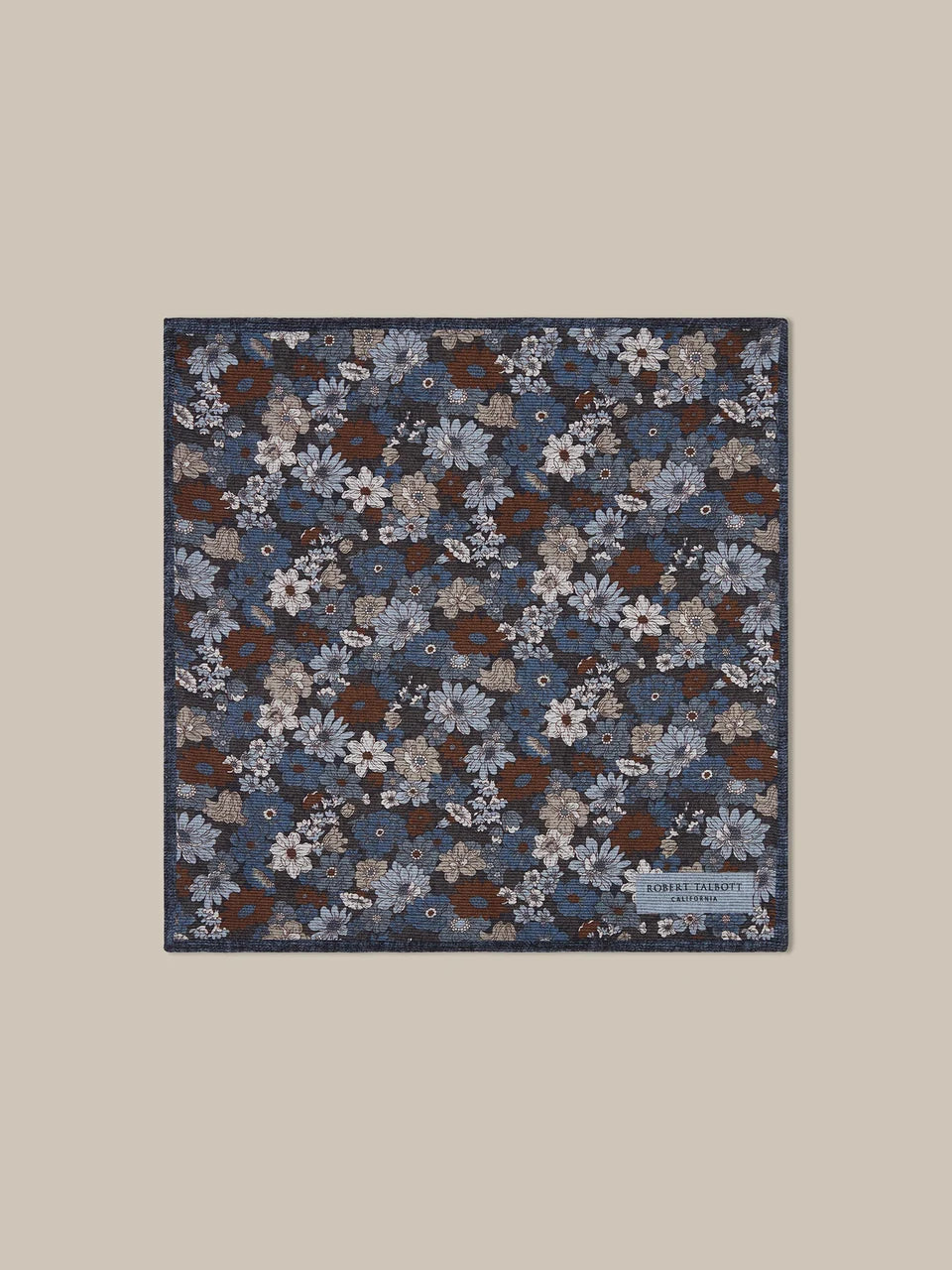 Robert Talbott - Collins Floral Double Print Pocket Square