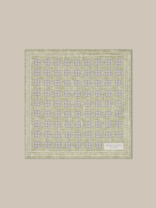 Robert Talbott - Colton Reversible Medallion/Neat Pocket Square