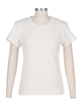 Load image into Gallery viewer, Kut from the Kloth - Remington - Scoop Neck S/S T-Shirt in Ivory.
