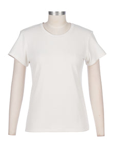 Kut from the Kloth - Remington - Scoop Neck S/S T-Shirt in Ivory.