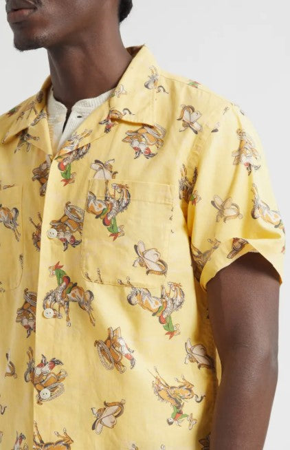 RRL - Western Print Linen - Cotton Camp Shirt