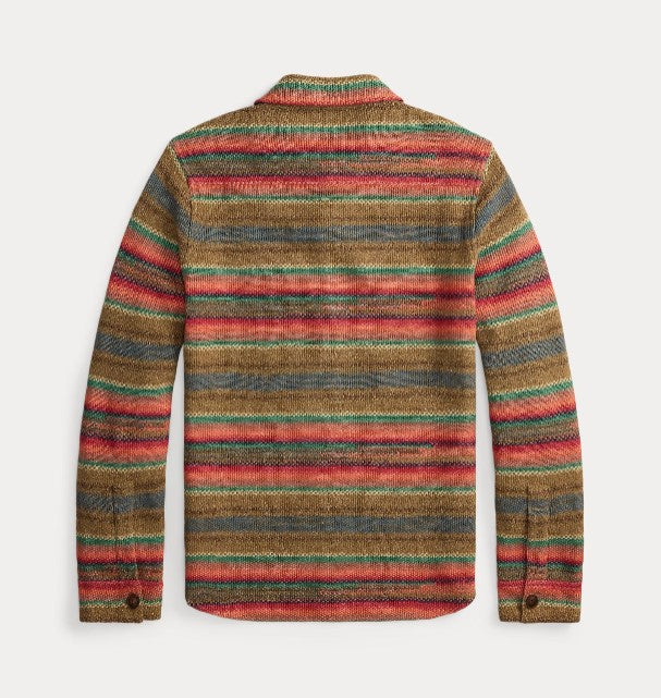 RRL - Striped Linen-Silk Workshirt Sweater