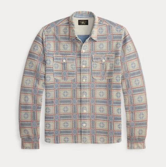 RRL - Print Reverse Terry Workshirt