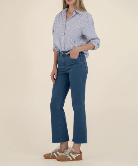 Kut From The Kloth - Kelsey High Rise Ankle Flare in Ocean Blue