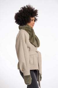 Rino & Pelle - Stip Faux Fur Scarf