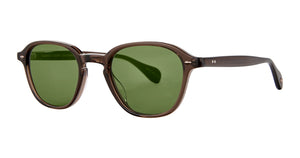 Garrett Leight - Gilbert 46 in Espresso/Pure Green.