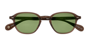 Garrett Leight - Gilbert 46 in Espresso/Pure Green.