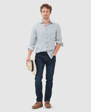 Load image into Gallery viewer, Model wearing Rodd &amp; Gunn - Sutton Straight Italian Denim in RL Dark Blue.
