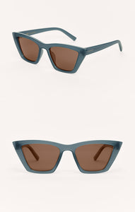 ZSupply Villa Sunglasses in Dark Indigo - Brown Polarized.