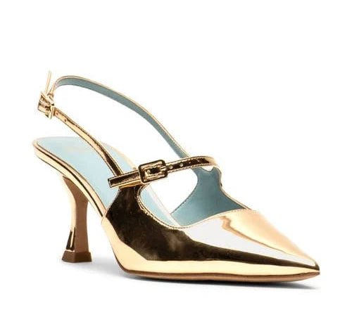 Frances Valentine - Vivi Pump in Gold.