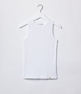 Merz B. Schwanen - Good Basics W Rib Tank in White.