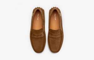 Oliver Cabell Men's Driving Loafers in Chestnut.
